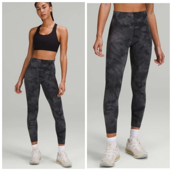 Lululemon Wunder Train High-Rise Tight 28" W5EGBS Diamond Dye Grey Size 4 - Picture 1 of 11